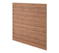 Klikstrom Tiama Contemporary Pressure Treated 6Ft Brown Wooden Fence Panel (W)1.8M (H)1.8M