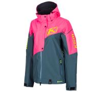 Klim Alpine 2022 Snowmobile Jacket, pink-green-blue, size S for Women