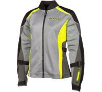 Klim Avalon, textile jacket women L Light Grey/Grey/Black/Neon-Yellow