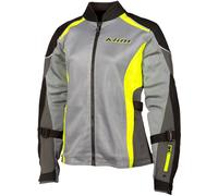Klim Avalon, textile jacket women L Light Grey/Grey/Black/Neon-Yellow