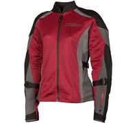 Klim Avalon, textile jacket women S Dark Red/Grey/Black