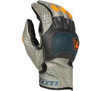 Klim Badlands Aero Pro Short 2023 Motorcycle Gloves, grey/blue, size S