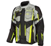 Klim Badlands Pro 2023 Motorcycle Textile Jacket, black-grey-yellow, size XL for Men
