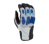 Klim Baja S4 2025 perforated Mesh Leather/Textile Enduro Motorcycle Gloves Perforated Mesh Leather/Textile Enduro Motorcycle Gloves, grey-blue, size S for Men
