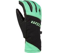 Klim Bombshell Ladies Snowmobile Gloves, black-green, size XS for Men