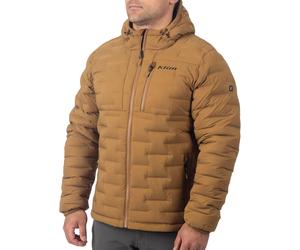 Klim Boulder Stretch Down Hooded Jacket, brown, size L
