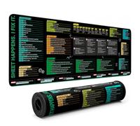 KLIM Excel Cheat Sheet Desk Pad XL 31.5” x 11.8” (80 x 30 cm) - Large Excel Mouse Pad with Shortcuts & Formulas, Quick Reference Cheat Sheet for Microsoft Excel, Waterproof Non-Slip Desk Mat