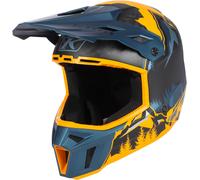 Klim F3 Carbon DNA, motocross helmet L Matt Petrol/Black/Orange