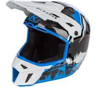 Klim F3 Carbon DNA Snowmobile Helmet, black-white-blue, size M for Men