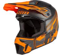 Klim F3 Carbon Pro Ascent, motocross helmet M Matt Dark Grey/Orange