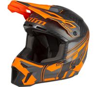 Klim F3 Carbon Pro Ascent Snowmobile Helmet, black-orange, size 2XL for Men