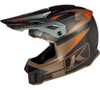 Klim F3 Carbon Pro, motocross helmet XL Matt Black/Brown/Orange