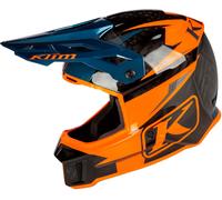 Klim F3 Carbon Pro, motocross helmet XS Black/Orange/Dark Blue