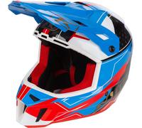 Klim F3 Carbon Velocity Snowmobile Helmet, black-red-blue, size 3XL