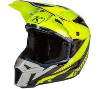 Klim F3 Lighting Carbon Motocross Helm, grey-yellow, size 2XL for Men