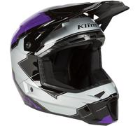 Klim F3 Verge Motocross Helmet, black-purple-silver, size 2XL for Men