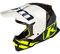 Klim F5 Koroyd Ascent Carbon Motocross Helmet, blue-yellow, size S