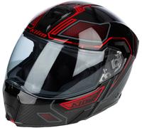 Klim GT1 Expedition Carbon Helmet, black-red, size 3XL for Men