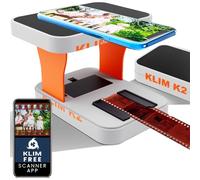 KLIM K2 Mobile Film Scanner 35mm - Positive & Negative, Slide and Photo Scanner - 35mm Film Developing Kit Essential - Your own Developing Service at Home - Orange & Grey