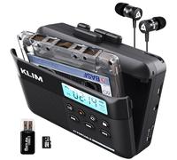 KLIM K7 Cassette Player - Cassette to Digital Converter - Portable Player with Built-in Microphone & Speaker - Rechargeable Battery - Earphones - 32GB SD Card