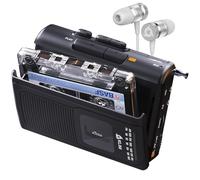 KLIM K8 Cassette Tape Player Portable with Fusion Headphones - Cassette Recorder - New Version - AM/FM Player - Built-in Microphone & Speaker - Headphone Jack & Earphones