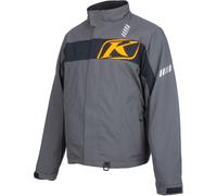 Klim Keweenaw 2025 waterproof Snowmobile Jacket, grey/yellow, size L