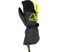 Klim Klimate Gauntlet Snowmobile Gloves, black-grey-yellow, size L for Men