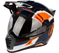 Klim Krios Pro Rally ECE/DOT Carbon Enduro Helmet, white-blue-orange, size S for Men