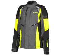 Klim Latitude Ladies Motorcycle Textile Jacket, black-grey-yellow, size 44 for Women