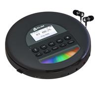 KLIM Nomad - NEW 2024 - Portable CD Player Walkman with Long-lasting Battery - With Headphones - Radio FM - Compatible MP3 CD Player Portable - TF