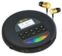 KLIM Nomad - Portable CD Player with Long-Lasting Battery - with Headphones - Radio FM - Compatible MP3 CD Player Portable - TF Card Radio FM Bluetooth - Ideal for Cars - Or