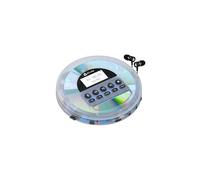 KLIM Nomad Transparent - NEW 2023 - Portable CD Player Walkman with Long-Lasting Battery - Includes Headphones - Radio FM - MP3 CD Player Portable - T