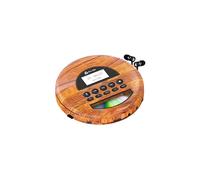 KLIM Nomad Wood - NEW 2023 - Portable CD Player Walkman - Long-Lasting Battery - Includes Headphones - Radio FM - Compatible MP3 CD Player Portable -