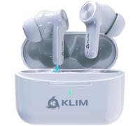 KLIM Pods V2 - Bluetooth 5.3 Headphones in Ear White - High Sound Quality - ANC - Excellent Insulation - Easy and Quick Pairing - Long Lasting Battery 24 Hours
