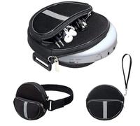 KLIM Portable CD Player Case, Waterproof Portable CD-Player Carrying Case, Adjustable Strap, CD Player Suitcase with 3 Compartments