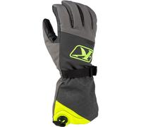 Klim PowerXross Gauntlet Snowmobile Gloves, grey-yellow, size S for Men