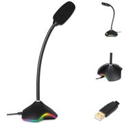 KLIM Rhapsody RGB Microphone + USB Microphone for PC + Best Sound Quality + Voice Recording, Speech Recognition, Streaming, Youtube, Podcast + Gaming Mic + Compatible with Windows Mac PS4 PS5