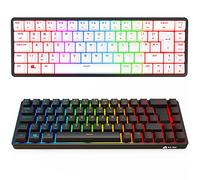KLIM Shift Wireless Mechanical TKL RGB Keyboard - Hotswap, 68 Keys, Extra Keycap Set - 2.4 GHz Wireless & Bluetooth - 60% Gaming Keyboard for PC