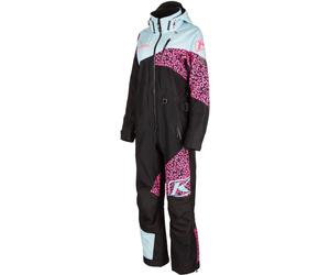 Klim Shredsa Leo Ladies One Piece Snowmobile Suit, black/light blue/pink, size XL