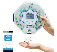 KLIM Smart Pill Dispenser Machine with Alarm + WiFi App Monitoring + 28 Day Medicine Dispenser + Automatic Pill Dispenser for Elderly with Alarm & Alzheimers Care + Lock Key + New 2024
