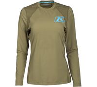 Klim Solstice -1.0 Ladies Long Sleeve Functional Shirt, green, size XL for Women