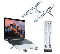 KLIM Steady Portable Laptop Stand for Desk + Foldable iPad Stand + Light and Sturdy Aluminum Laptop Riser + 5 year warranty + Compatible with Tablets and Notebooks up to 15.6 inches