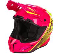 Klim T1 Freeride Snowmobil Helmet, pink-yellow, size L for Men