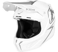 Klim T1 Freeride Solid, motocross helmet M Matt White/Silver