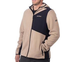 Klim Teton Crest Fleece Hooded Jacket, beige/black, size S