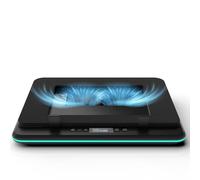 KLIM Turbofrost Laptop Cooling Pad for Gaming - 4 x 4000 RPM Turbo Fans, RGB Lighting, 4 USB Ports, Dual Power (USB-C/DC), Sealed Foam for Fast Cooling - Fits Up to 17” Laptops - Black