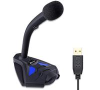 KLIM™ Voice V2 + Gaming Microphone USB + New Version + Best Sound Quality + Ideal for Gaming, Voice Recording, Speech Recognition, Streaming, YouTube, Podcast + Compatible Windows Mac PS4 Mic + Blue