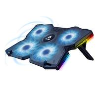 KLIM Wind Laptop Cooling Pad - More than 500 000 units sold - New Version - The Most Powerful Rapid Action Cooling Fan - Laptop Stand with 4 Cooling Fans at 1200 RPM - USB Fan - PS5 PS4 - RGB