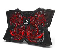 KLIM Wind Laptop Cooling Pad - More Than 500 000 Units Sold - New Version - The Most Powerful Rapid Cooling - Laptop Stand with 4 Fans at 1200 RPM - USB Fan - PS5 PS4 - Cobra Red