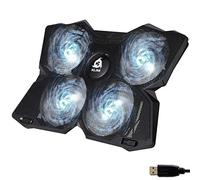 KLIM Wind Laptop Cooling Pad - More Than 500 000 Units Sold - New Version - The Most Powerful Rapid Cooling - Laptop Stand with 4 Fans at 1200 RPM - USB Fan - PS5 PS4 - White